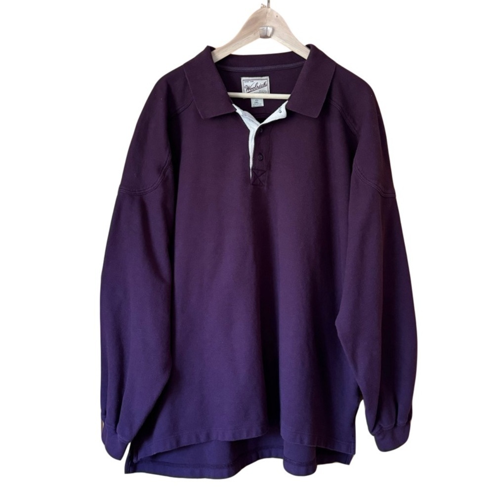 Woolrich heavy duty big & tall long sleeve cotton polo shirt men’s 2XL